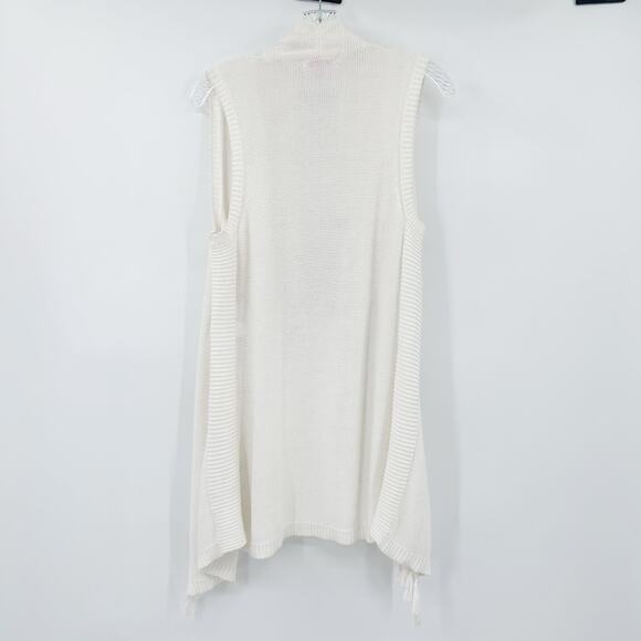 Lilly Pulitzer Abbott Sweater Vest Fringe Boho Preppy Tassel White Womens Size S - Picture 8 of 10